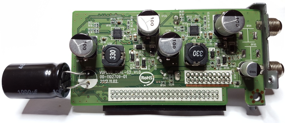 Rebuilt and Polymer Capacitor Upgraded Vu+ Duo 2 Dual Input S2 HD Satellite Tuner Module